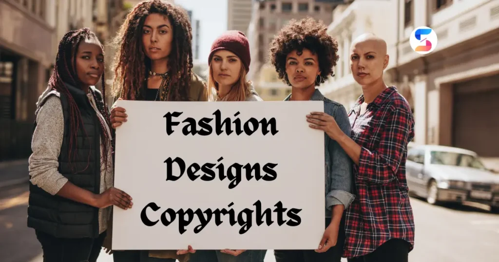a group of girls with playcard for fashion designs copyrights